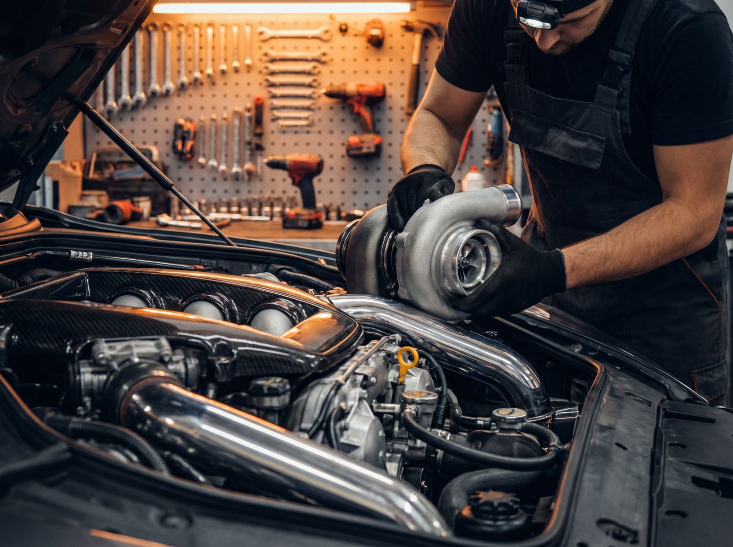 精神小妹修车视频-涡轮增压器安装教程